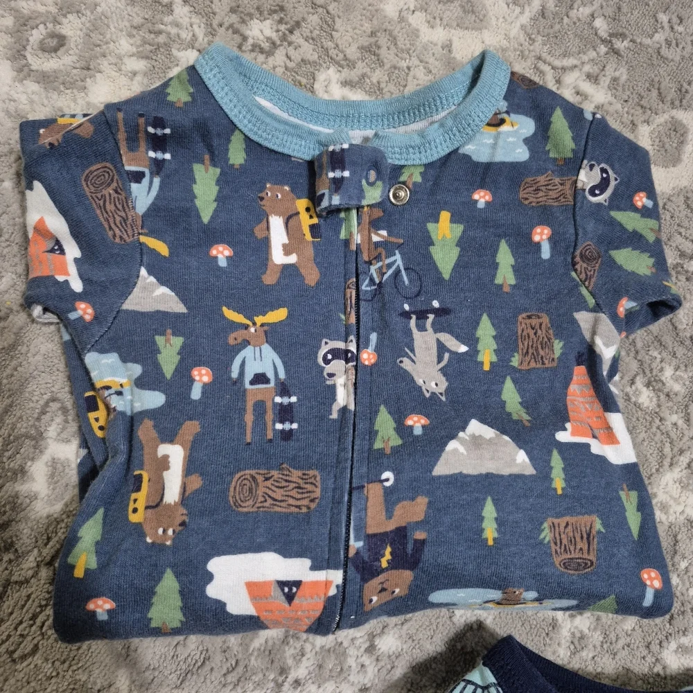 Carter's Boy's Lion, Pirate, Camping Wilderness Cotton Sleeper Set Size 24M - Picture 2 of 4